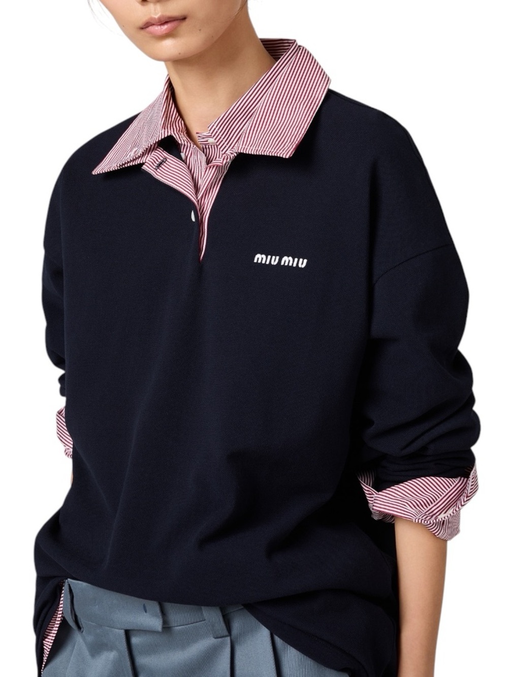 Miu Miu Cotton piqué polo shirt Size S
